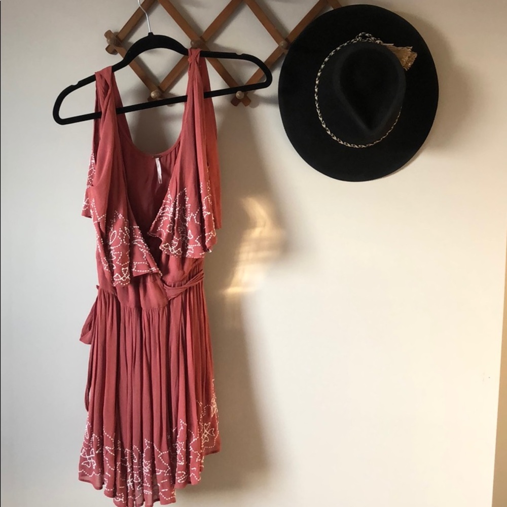Free People Sylvia Beaded Mini Dress. XS